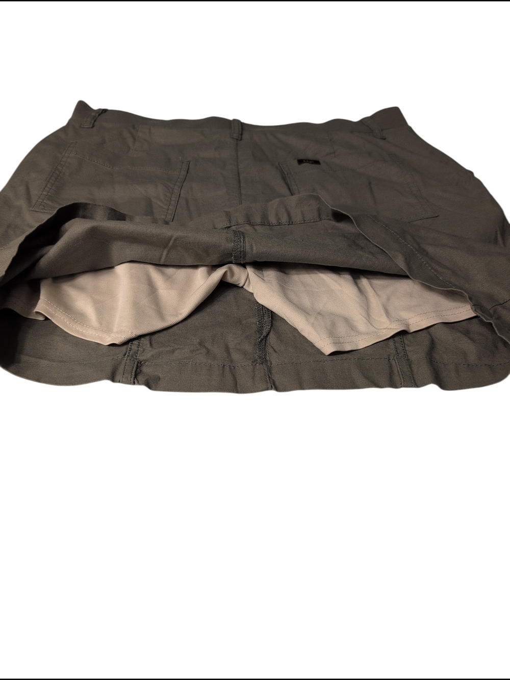 Nwt Lee Skort Stretch Waistband Green Travel Casual Comfortable 14 - Picture 5 of 7